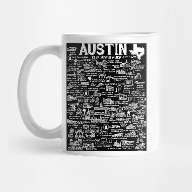 Austin Texas Map by fiberandgloss